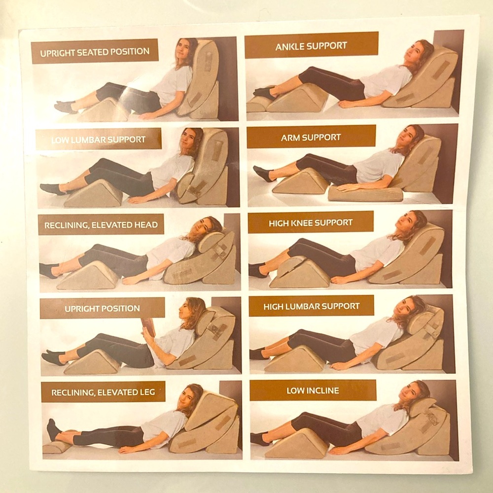 4 piece Wedge pillow set